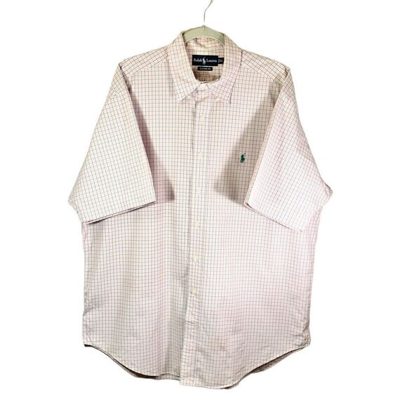 Ralph Lauren Other - Polo by Ralph Lauren 100% Cotton Pink Dress Shirt Plaid Size XL